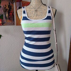 Old Navy blue sailor striped cotton tank top